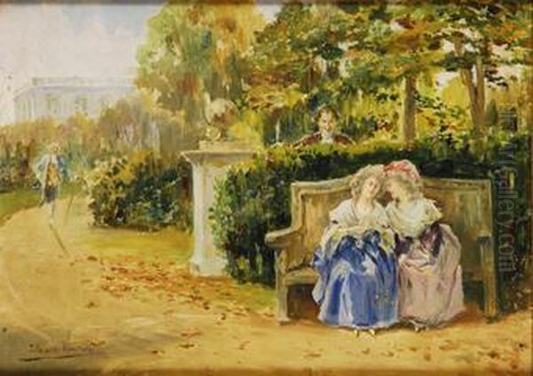 Escena Galante Oil Painting by Joaquin Pallares y Allustante