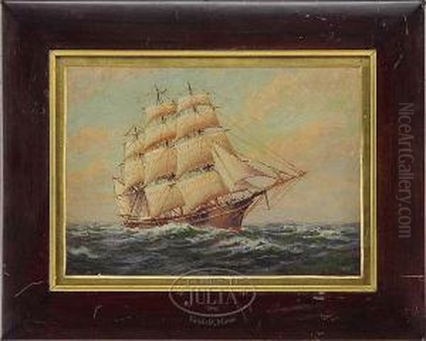 Clipper Ship Oil Painting by William Frederick Paskell