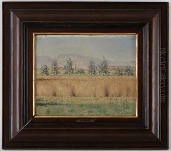 Paysage A La Campagne Oil Painting by Emile Patru