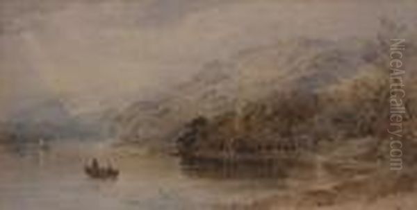 On The River Torridge Nearbideford, 
Devon Oil Painting by Cornelius Pearson
