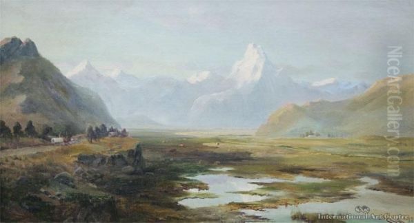 Mt Cook Oil Painting by James Peele