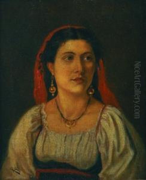 Italiana Oil Painting by Maximino Pena Munoz