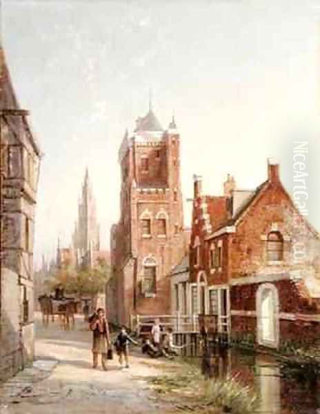 Ammsfoord Holland Oil Painting by William Raymond Dommersen