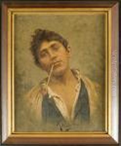 Mlody Neapolitanczyk Oil Painting by Achille Petrocelli
