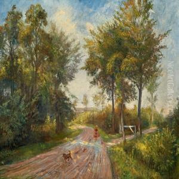 Vejen Til Bromolle Oil Painting by Theodore Esbern Philipsen