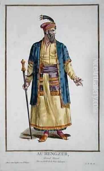 Aurengzeb Great Khan of the Mongol Hordes Oil Painting by Pierre Duflos