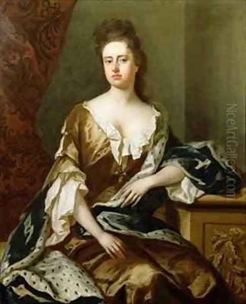 Portrait of Queen Anne 1665-1714 Oil Painting by Michael Dahl