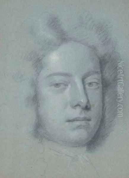 Portrait of a gentleman, bust-length Oil Painting by Michael Dahl