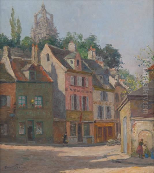 Pontoise Oil Painting by Oswald Poreau