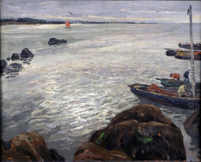 Concarneau (finistere) Oil Painting by Oswald Poreau