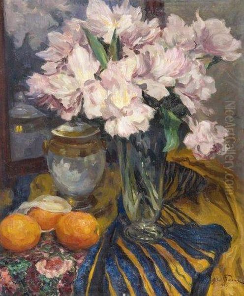 Tulipes Oil Painting by Oswald Poreau