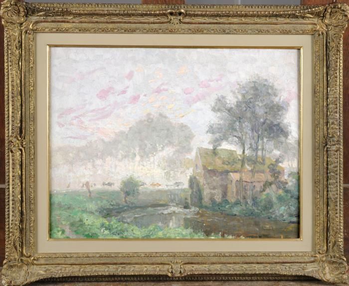 Le Moulin De Clerieu. Oil Painting by Oswald Poreau