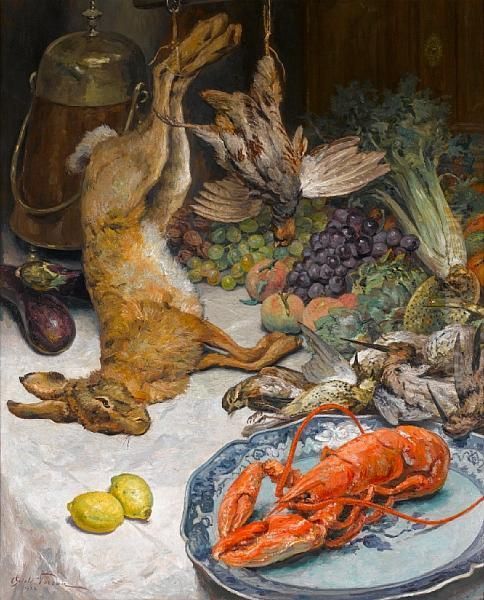 Still Life Oil Painting by Oswald Poreau