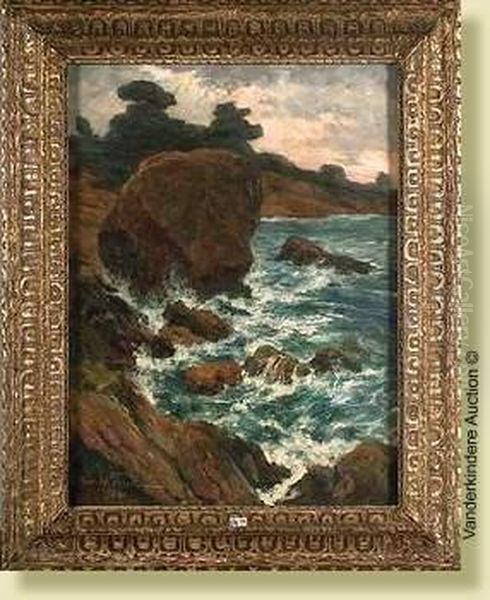 Granits Bruns Et Granits Noirs Oil Painting by Oswald Poreau
