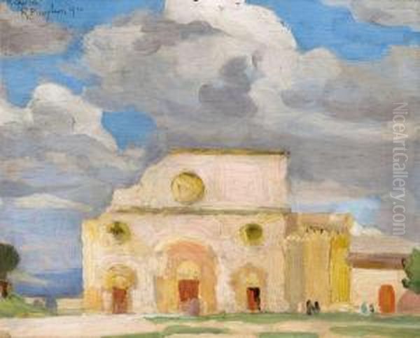Eglise De L'aquila Oil Painting by Eugene Robert Pougheon