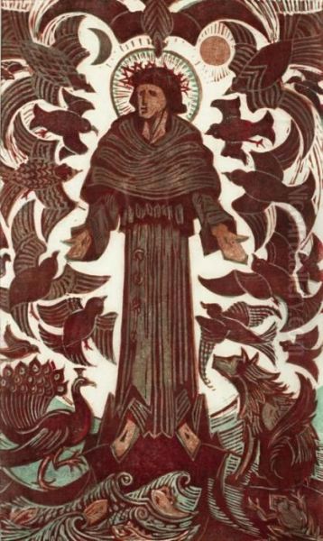 St Francis (coppel Cep 45) Oil Painting by Cyril Edward Power