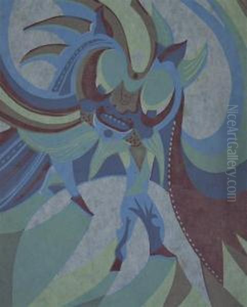 Dragon Dancer Oil Painting by Cyril Edward Power