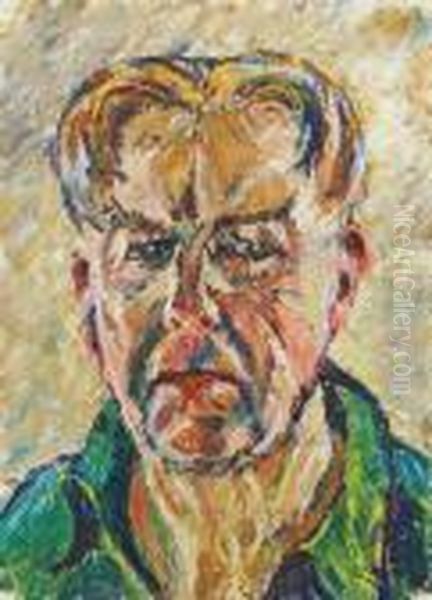 Pair Of Self-portraits Oil Painting by Cyril E. Power