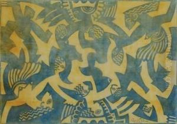 Cyril Power (1872-1951) Matriarchy (c.cep.21) Oil Painting by Cyril Edward Power
