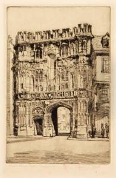Christ Church Gate, Canterbury Oil Painting by Cyril Edward Power