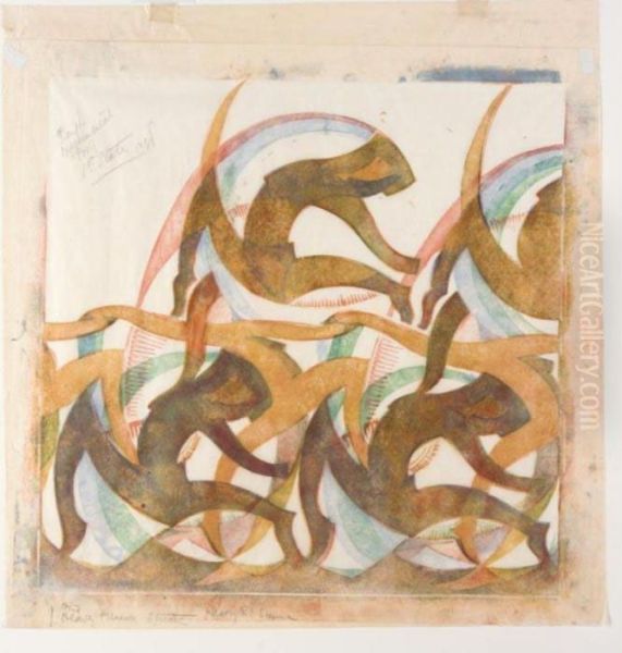 Corps De Ballet (coppel Cep 34) Oil Painting by Cyril Edward Power