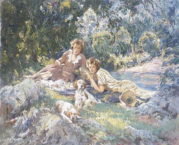 The Picnic Oil Painting by Harold Septimus Power