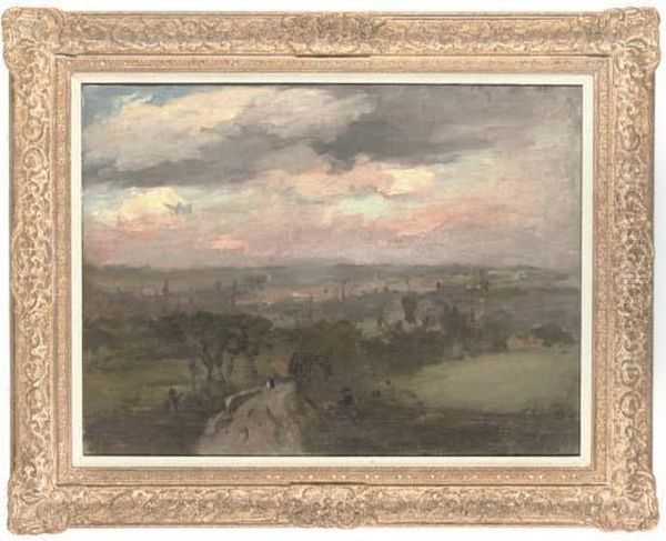 Bradford From Moorfield Oil Painting by Bertram Walter Priestman