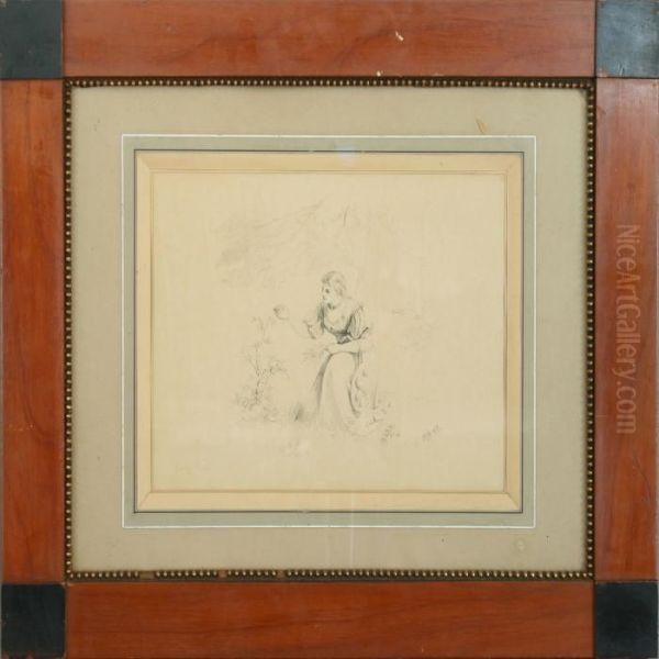 Standing Woman Oil Painting by Peter Johann Raadsig