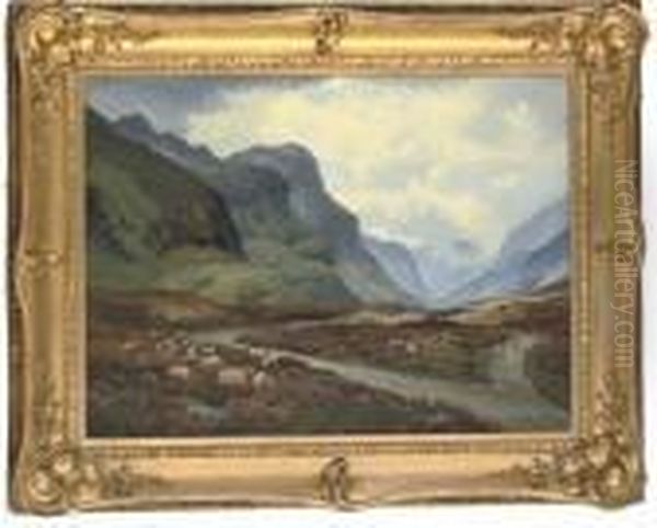 Summer In The Highlands Oil Painting by George Melvin Rennie