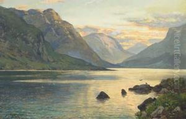 Evening, Loch Callater Oil Painting by George Melvin Rennie