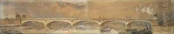 Design For Blackfriars Bridge Oil Painting by George Melvin Rennie