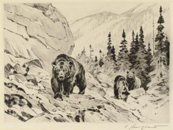Out Of The Canyon Oil Painting by Carl Ringius