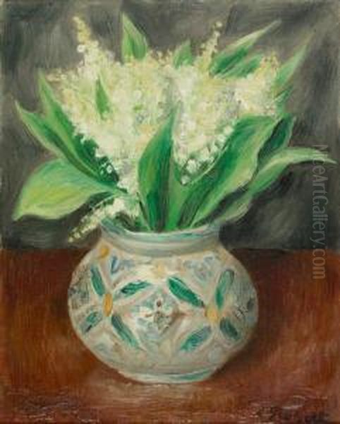 Nature Morte Aux Muguets. Oil Painting by Theophile Paul Robert