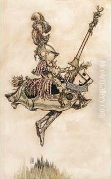 Heath Oil Painting by William Heath Robinson
