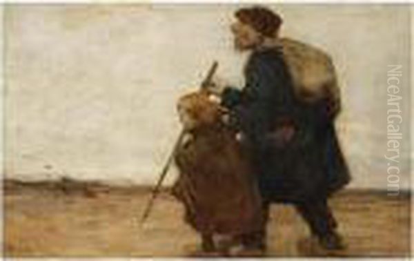 The Long Journey Oil Painting by Louis Albert Roessingh