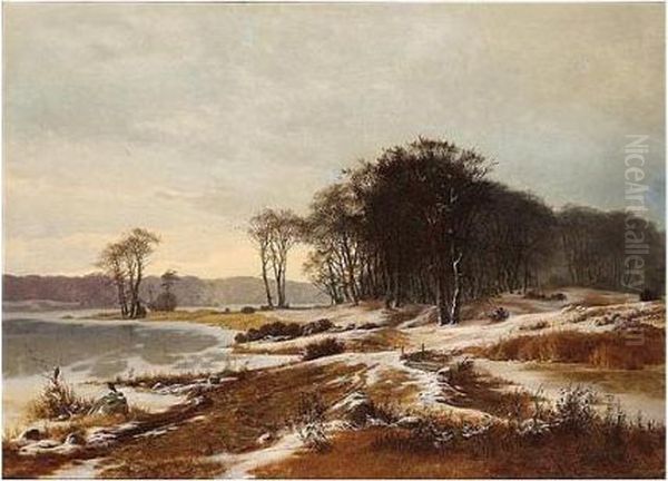 Martin , View Of Bistrup, Signed
 With Monogram And Dated 1848,oil On Canvas, 90 X 127 C; 35 1/2 X 50 In Oil Painting by Frederik Niels M. Rohde