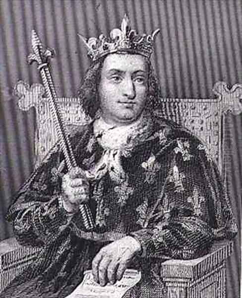 Charles V called the Wise 1337-80 King of France Oil Painting by Francois Louis Dejuinne