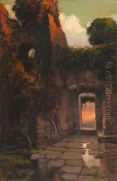 Ruinas Oil Painting by Antoni Ros Y Guell