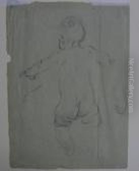 Ruckenstudie Eines Kleinkindes Oil Painting by Paul Rosner