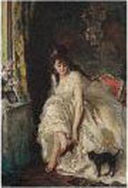 Interior Oil Painting by Lucius Rossi