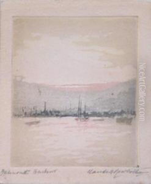 Falmouth Harbour. Oil Painting by Claude Hamilton Rowbotham