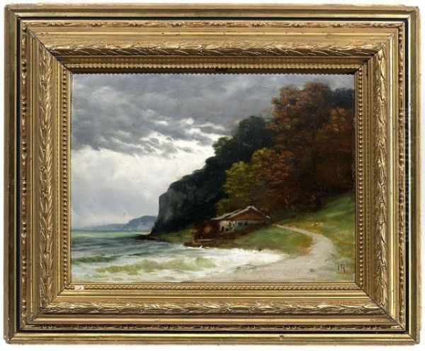 Gewitterstimmung Am Vierwaldstattersee Oil Painting by Hermann Rudisuhli