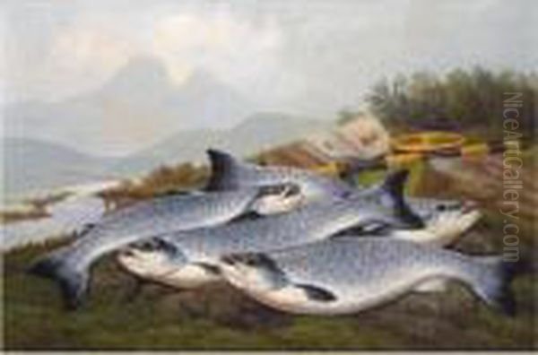 Sea Trout Oil Painting by John Russell