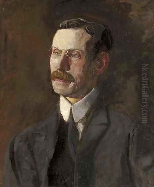 Ernest Lee Parker Oil Painting by Thomas Cowperthwait Eakins