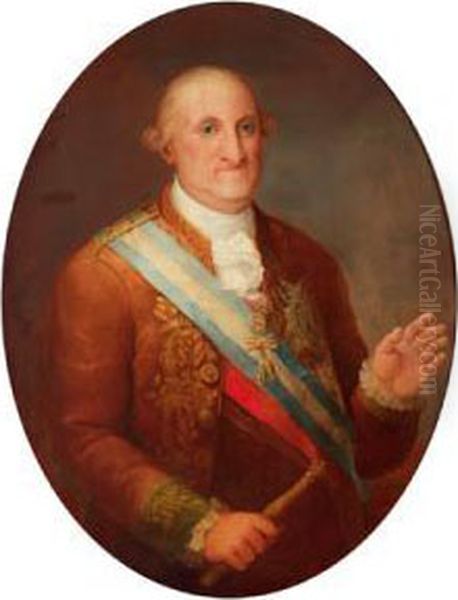 Ritratto Del Re Di Spagna Carlos
 Iv Con L