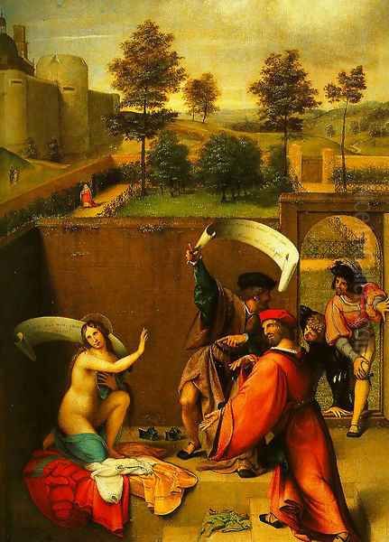 Susanna and the Elders Oil Painting by Johann-Nepomuk Ender
