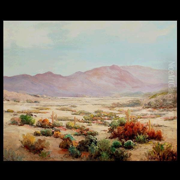 Sartelle.californian . Desert 
Landscape. Oil On Canvas. 24 X 30inches. Signed Lower Right: H. Sartelle Oil Painting by Herbert Sartelle