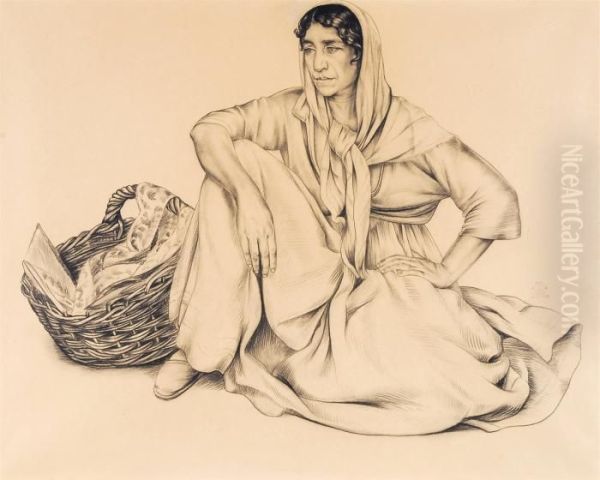 L'algerienne Oil Painting by Walter Sauer