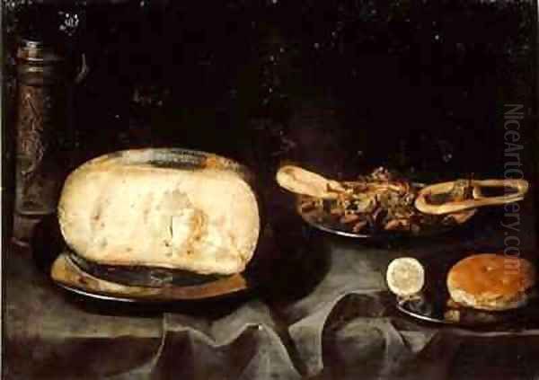 Cheese and Dry Dessert Oil Painting by Jacob Fopsen van Es