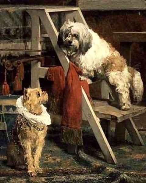 A Circus Romance Oil Painting by Charles van den Eycken